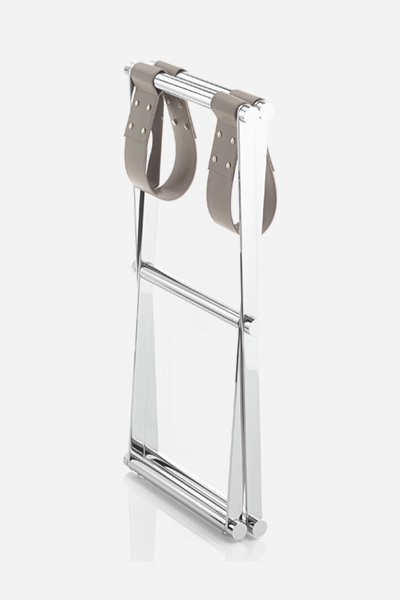 Beistelltisch klappbar mit Tablett L, JOOP! HOMELINE, Taupe/Chrom