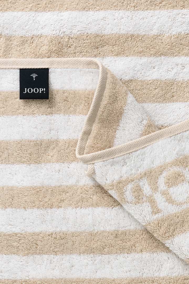 Leads to product detail page "JOOP! SPLIT STRIPES Terrycloth Range in Natural"
