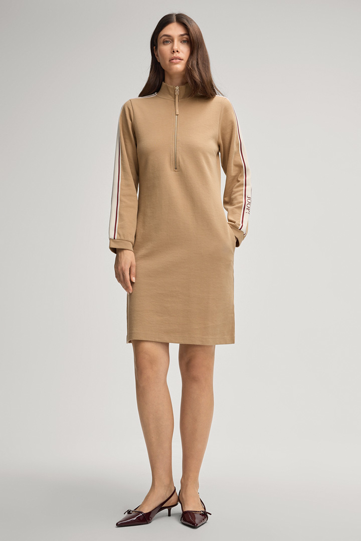 Leads to product detail page "Tam Dress in Camel"