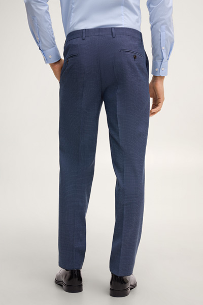 Baukasten-Anzughose Brad in Dunkelblau strukturiert