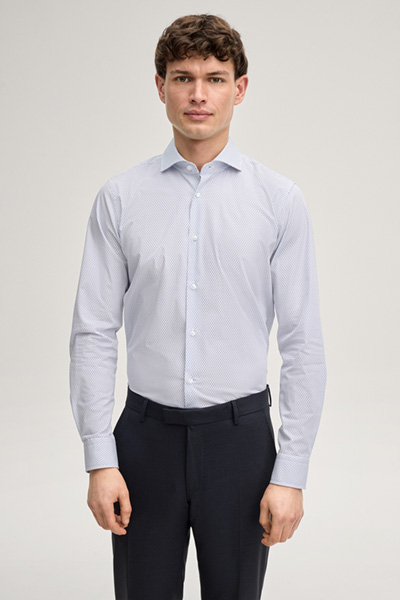 Hemd Pares in Hellblau gemustert