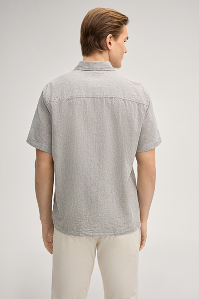 Haris short-sleeved shirt in marl khaki