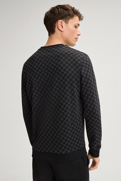Theo Sweatshirt in a Black Pattern