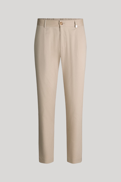 Lester modular suit trousers in brown/cream