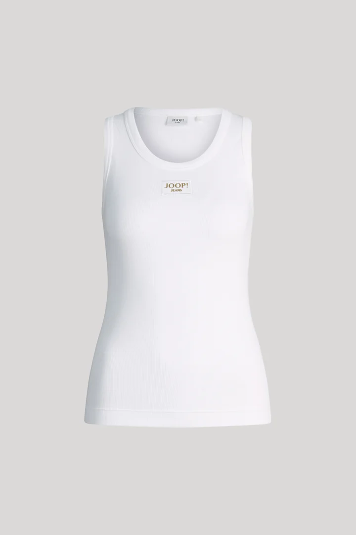 Tana Ribbed Top in White