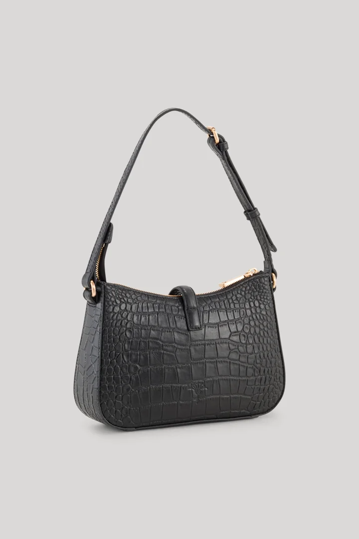 Führt zu Produktdetailseite „Hobo Bag Coccodrillo Libi in Schwarz"