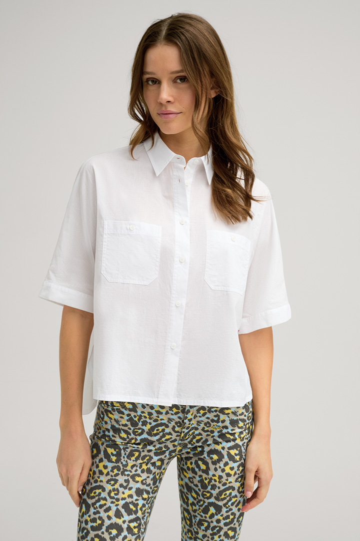 Shirt-style Blouse in Blue