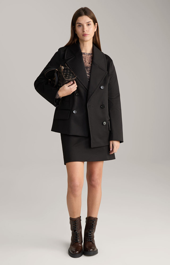 Conny Gabardine Blazer Jacket in Black