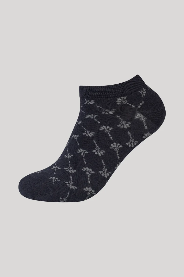 Führt zu Produktdetailseite „2-er-Pack Unisex Premium Sneaker-Socken in Navy/Navy gemustert"