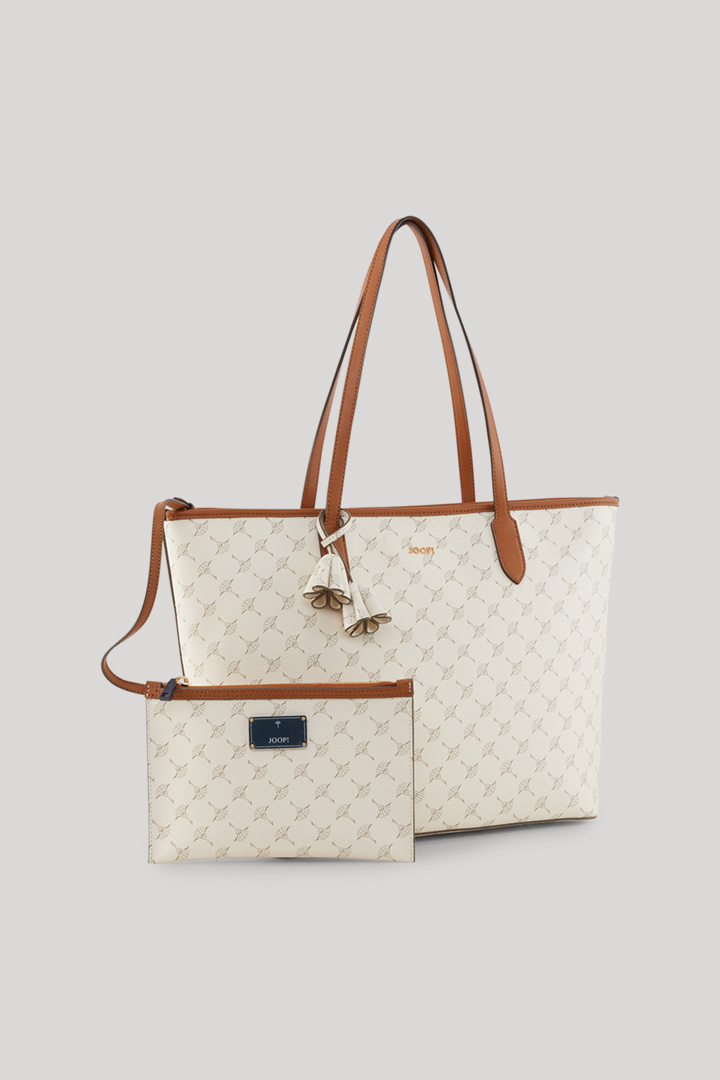 Cortina Lara Midi Shopper in Off-white