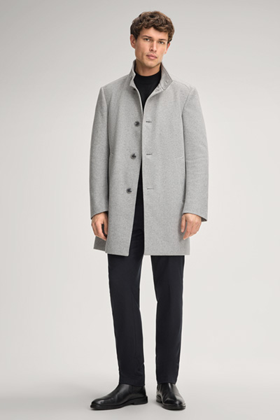 Maron Coat in Light Grey