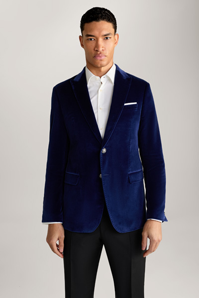 Horace Velvet Jacket in Blue