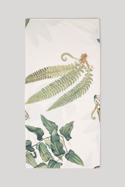 Bandana scarf in white/green pattern