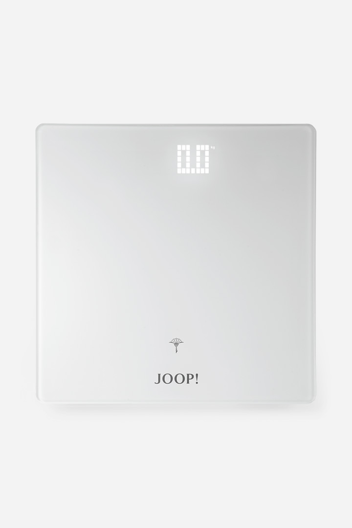 Leads to product detail page "JOOP! LIFESTYLE Bathroom Scales in White"