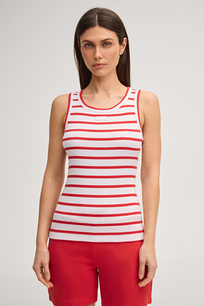 Top Telma in white/red stripes