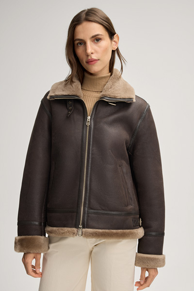 Shearling Jacket in Dark Brown