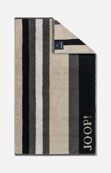 Ręcznik dla gości JOOP! VIBE STRIPES w kolorze kamienia, 30 × 50 cm