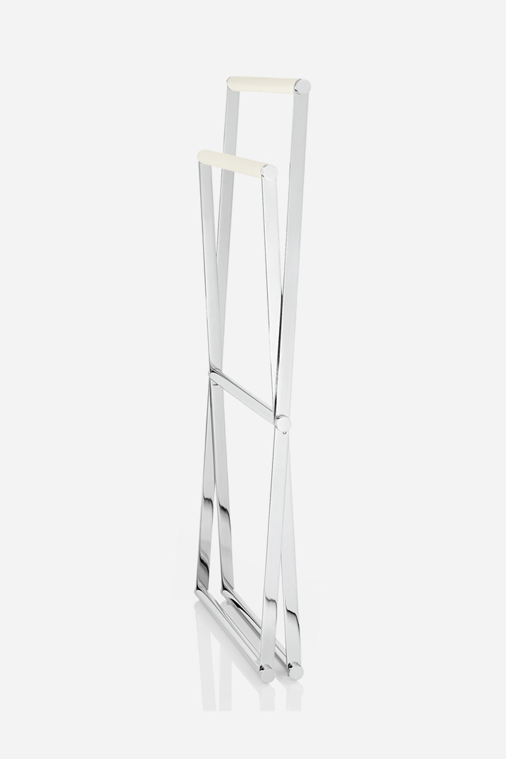 Leads to product detail page "JOOP! CHROMELINE Towel Rack in Chrome/White"