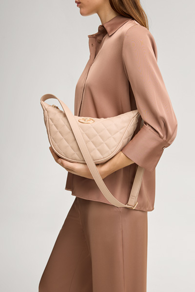 Leads to product detail page "Bellagio ivy shoulder bag in sesame"