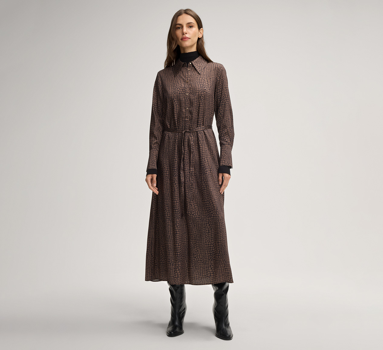 JOOP! presents the product Shirt Dress in a Brown Pattern from the category Dresses & Skirts