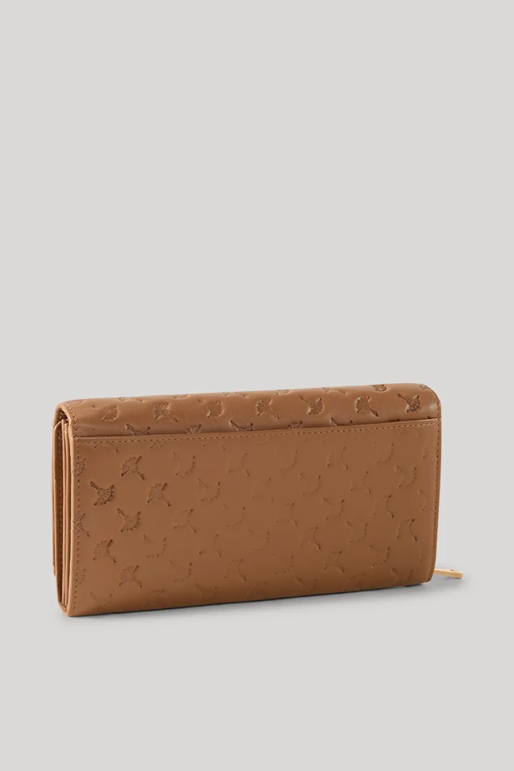 Führt zu Produktdetailseite „Geldbörse Leggero Stampa Europa in Cognac"