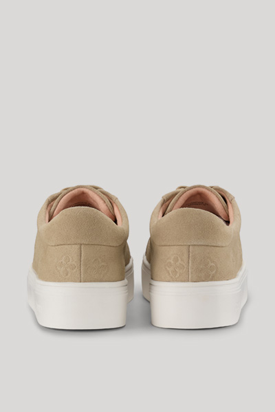 Velluto Stampa New Daphne Trainers in Beige