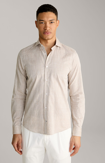 Pai Shirt in Light Brown, textured