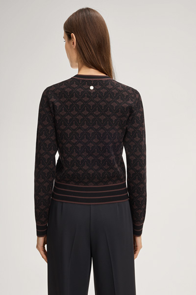 Klodi Cardigan in Black/Brown