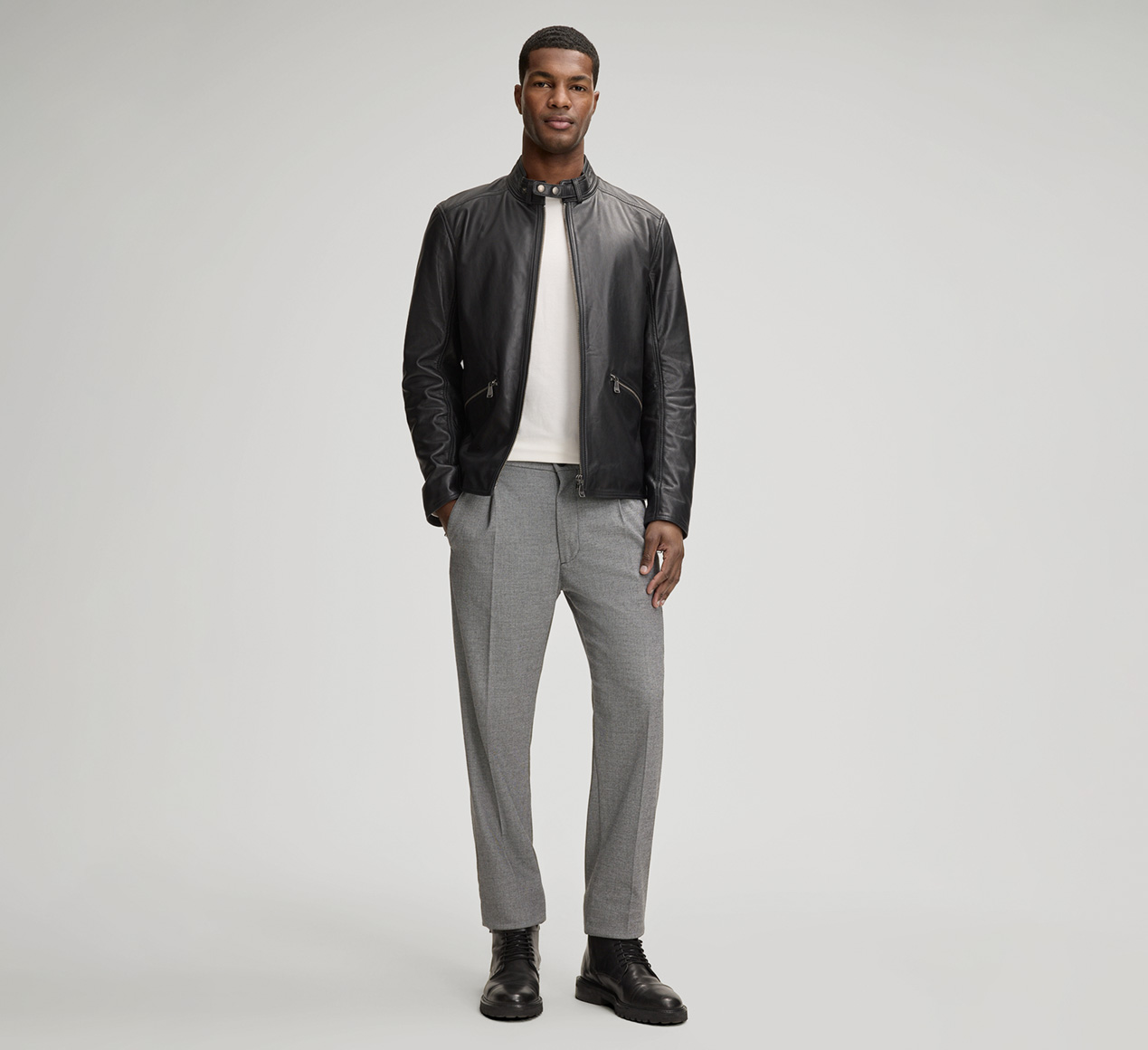 JOOP! präsentiert das Produkt Lederjacke Arin in Schwarz aus der Kategorie Lederjacken