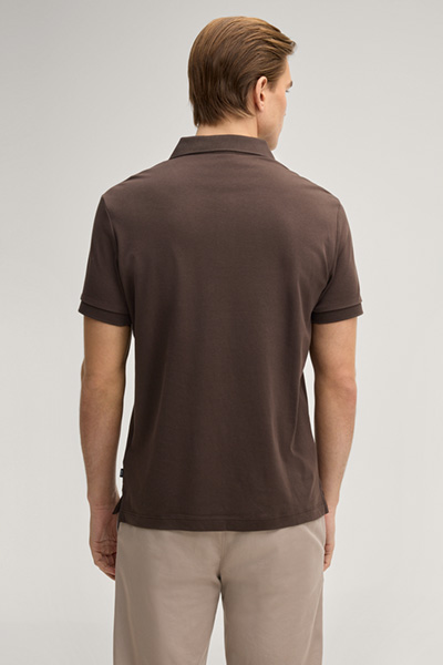 Primo polo shirt in dark brown