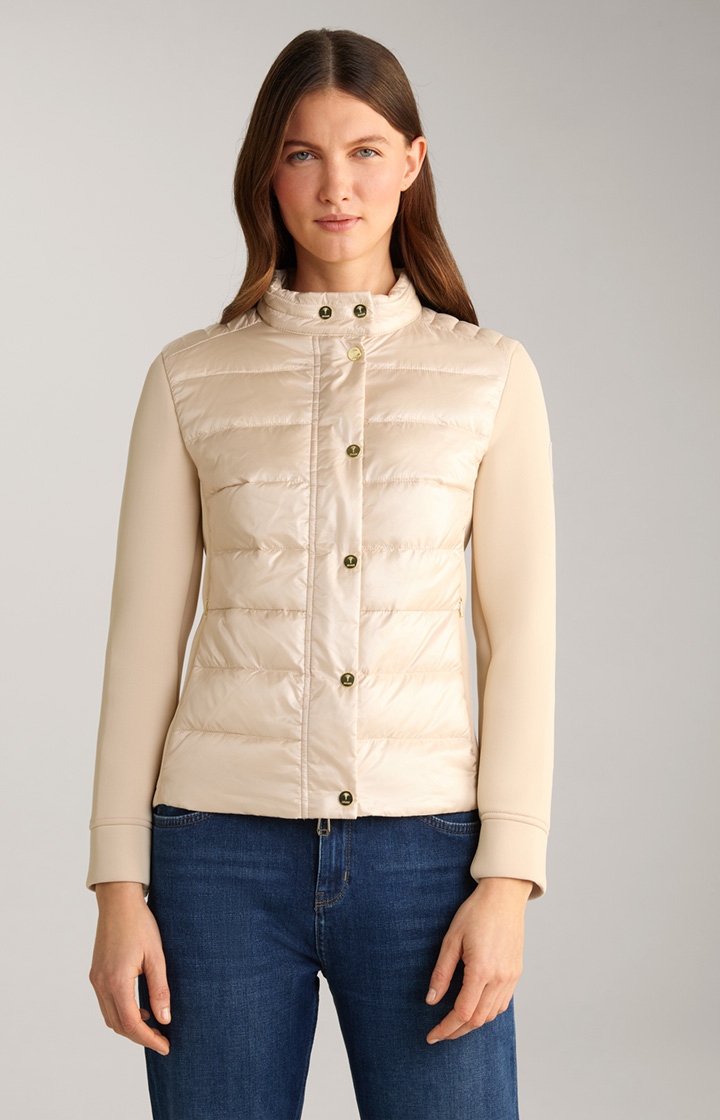 Neoprene Jacket with Quilting in Champagne