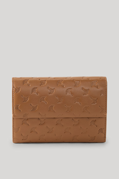 Führt zu Produktdetailseite „Geldbörse Leggero Stampa Cosma in Cognac"