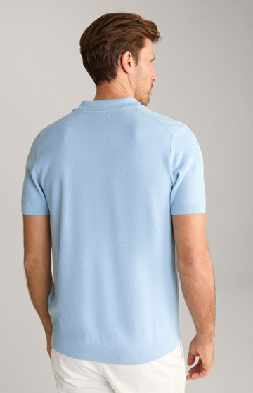 Bawełniana koszulka polo Vancro w kolorze jasnoniebieskim