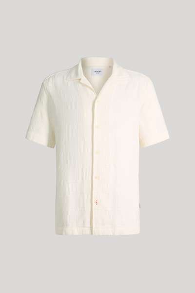 Hanau short-sleeved shirt in off-white with a pattern