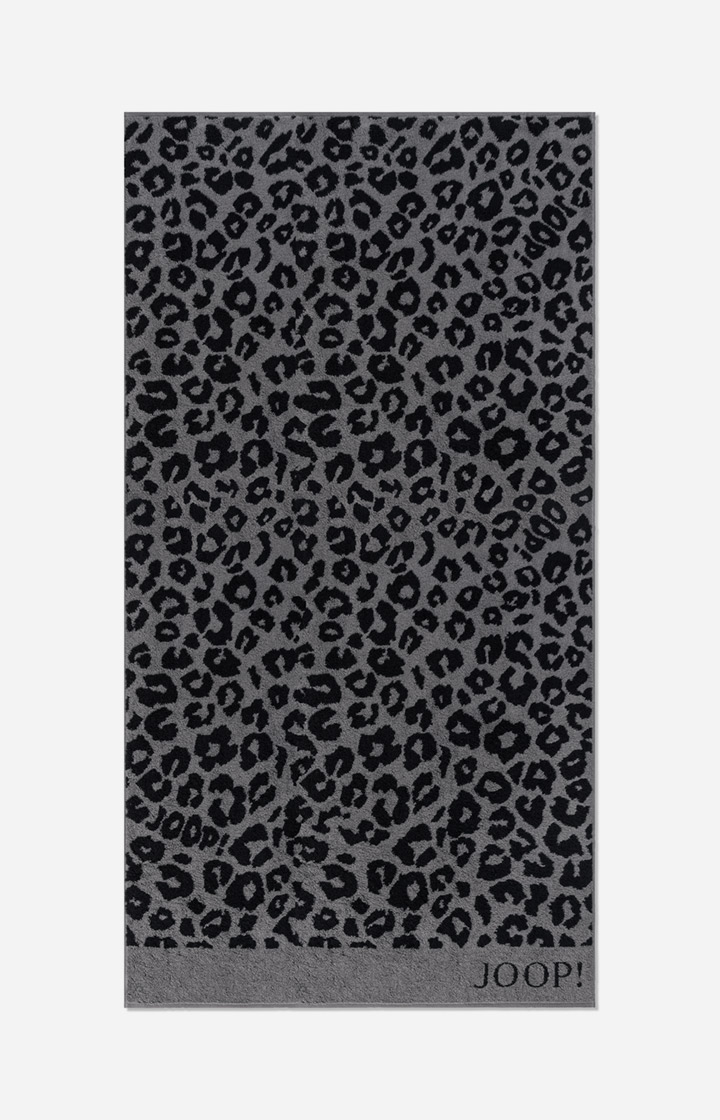 JOOP! Leopard Shower Towel in Graphite, 80 x 150 cm