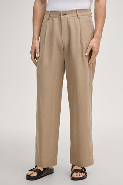 Bundfaltenhose Rondo in Beige
