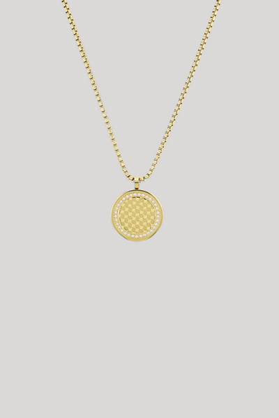 Führt zu Produktdetailseite „Halskette mit Medaillon-Anhänger in Gold"