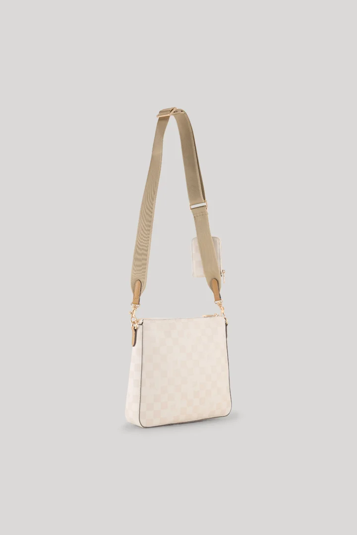 Leads to product detail page "Cortina Piazza Jasmina Shoulder Bag in Ecru"