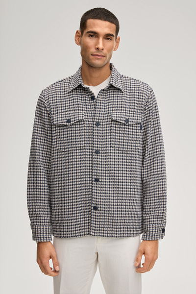 Overshirt Kohen in Navy karomuster