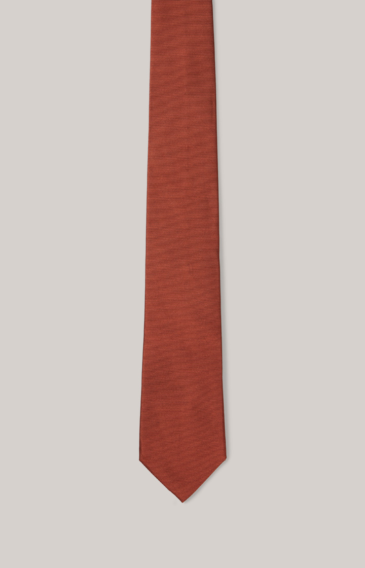 Krawat jedwabny w kolorze ciemnopomarańczowym