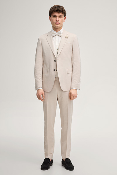 Weazer Waistcoat in an Off-white Pattern