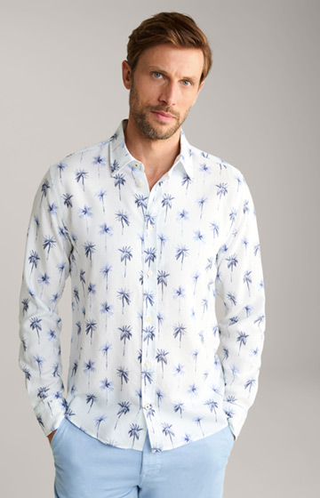Hanson Shirt in a White/Blue Pattern