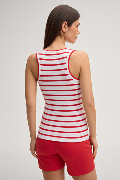 Top Telma in white/red stripes