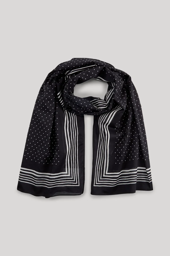 Leads to product detail page "Brismar beach patterned pareo in black"
