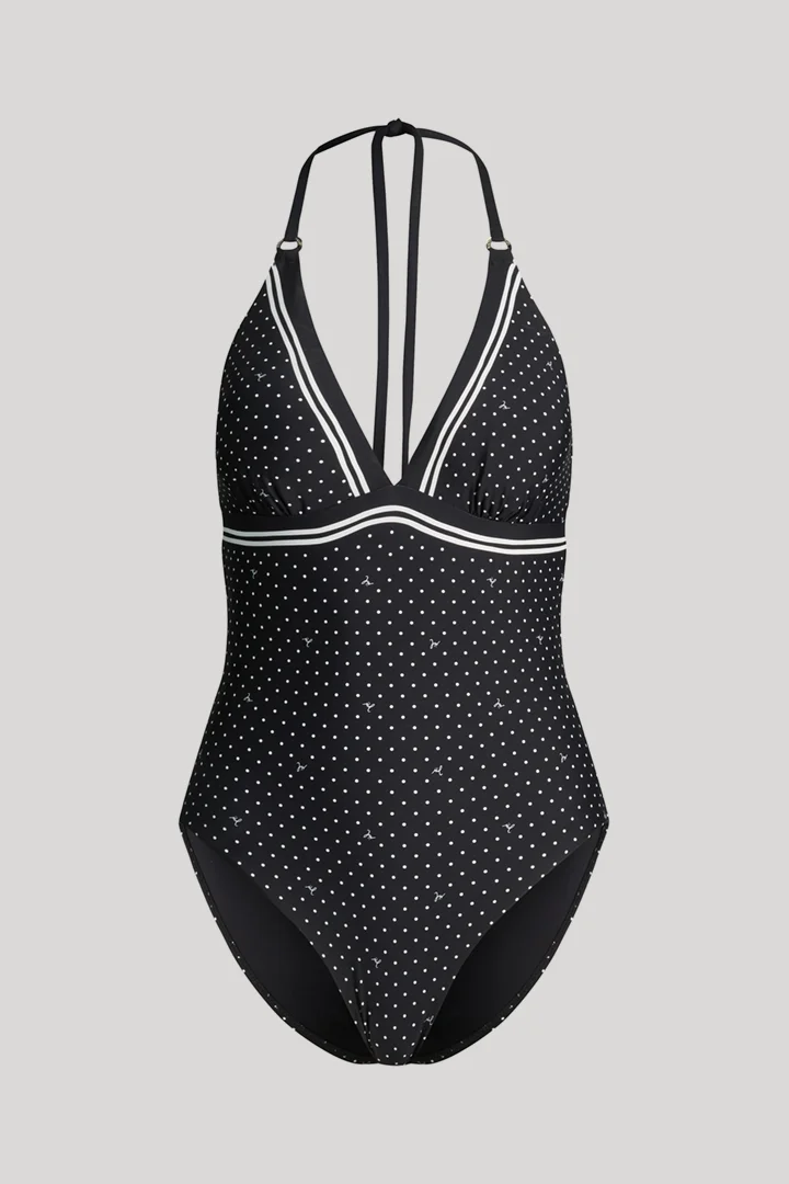 Führt zu Produktdetailseite „Neckholder-Badeanzug in Schwarz"