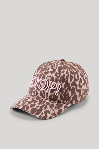 Cap Anahi in leopard print in beige/brown