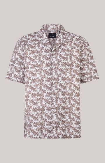 Kawai Shirt in a Brown and White Pattern