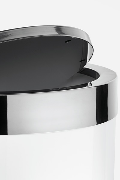 JOOP! CHROMELINE Laundry Bin in Chrome/White
