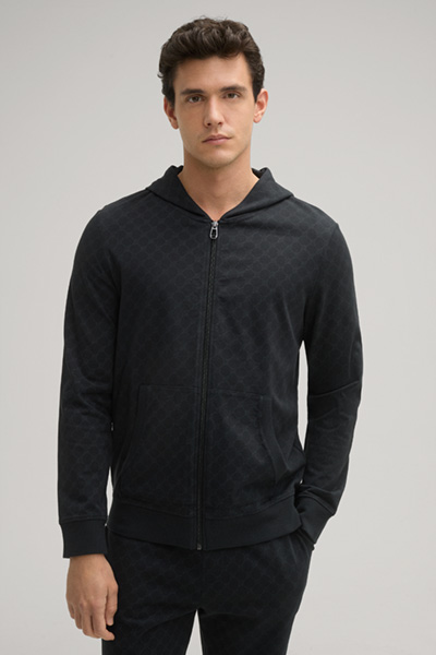 Hoodie Sweat Jacket in Black