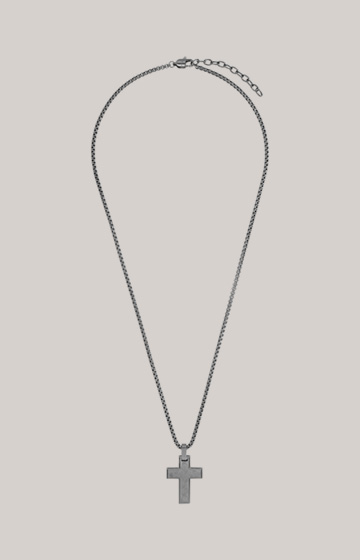 Necklace with Pendant in Gun/Anthracite